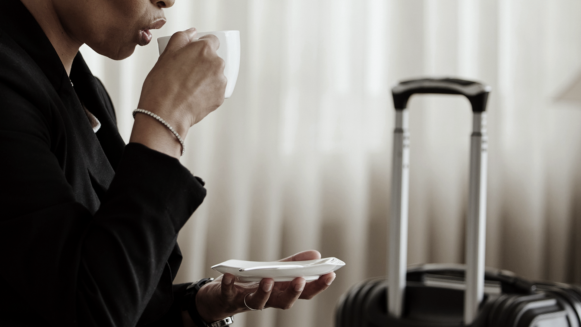 How does coffee in the hotel lobby ensure more satisfied guests?